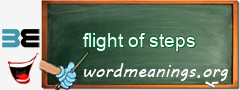 WordMeaning blackboard for flight of steps